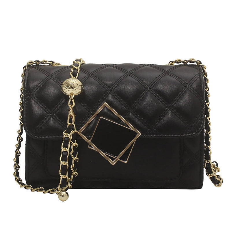 Women Shoulder Crossbody Chain Bag Large Capacity Handbags PU Leather Shopping B