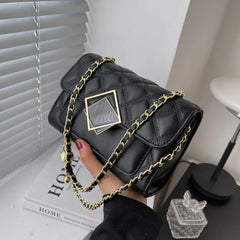 Women Shoulder Crossbody Chain Bag Large Capacity Handbags PU Leather Shopping B