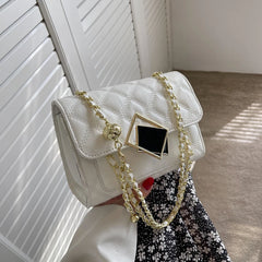 Women Shoulder Crossbody Chain Bag Large Capacity Handbags PU Leather Shopping B