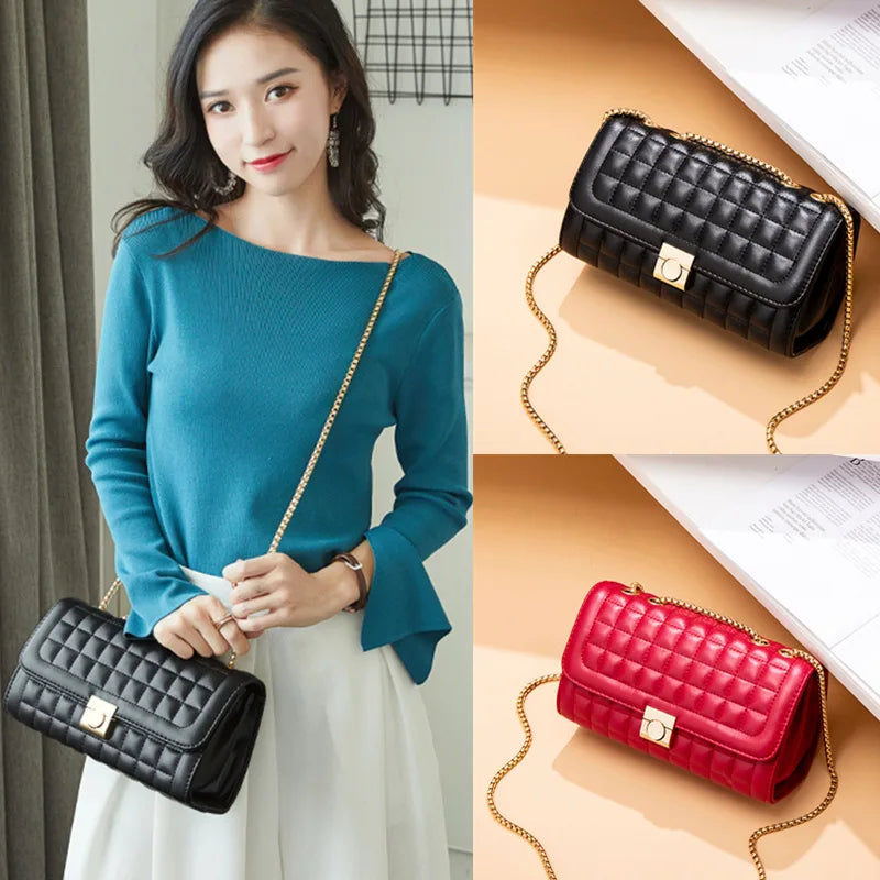 Women's PU Shoulder Slant Bag Famous Brand Handbag Messenger Bag