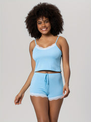Lace Pajama Set Cami Top & Shorts Women's Sleepwear