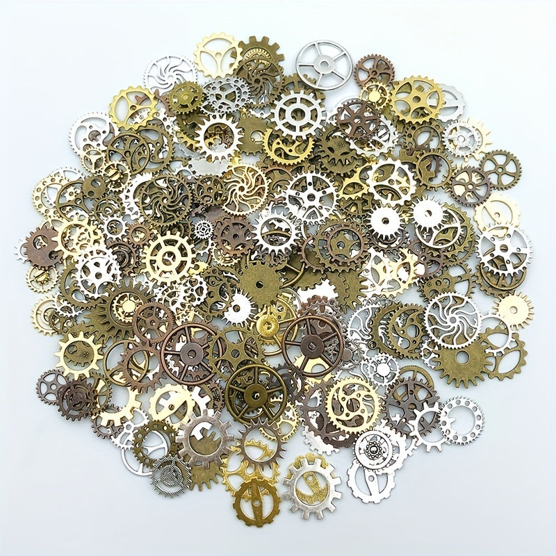 1 Oz Random Mix Metal Cogs Gears Charms For DIY Jewelry