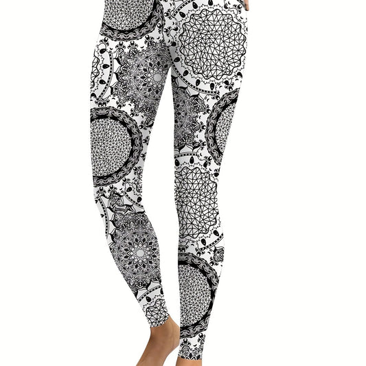 Tribal Pattern Printed Leggings for Women