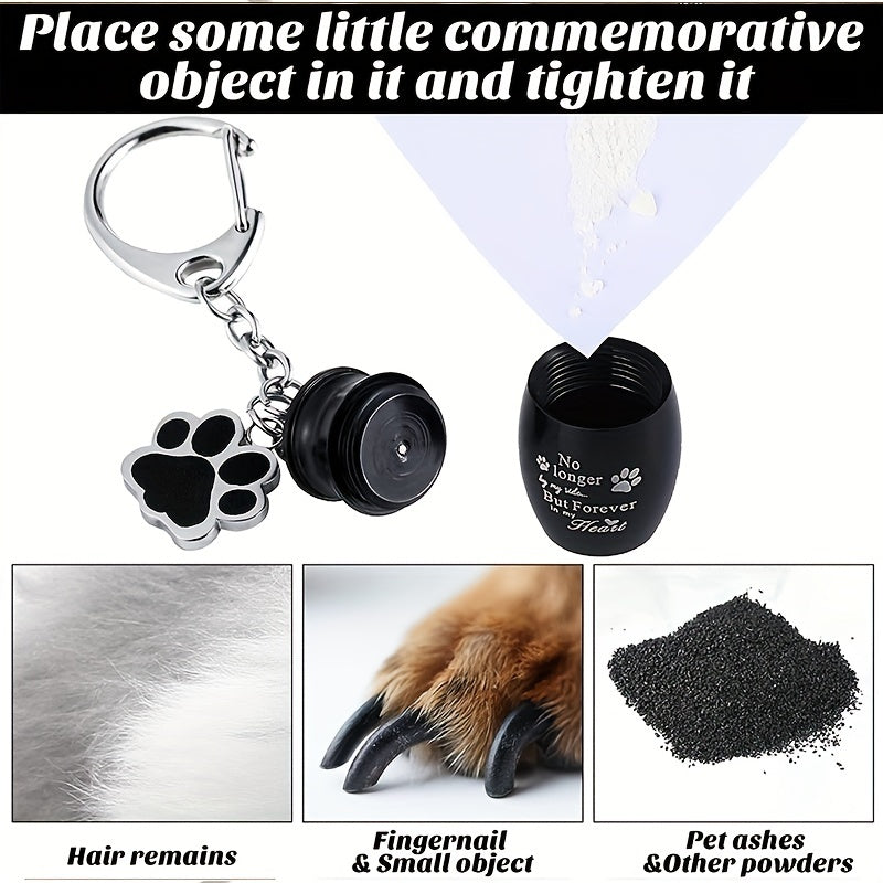 Pet Urns Keychain With Storage Bags For Dog Cat Ashes Keepsake
