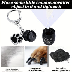Pet Urns Keychain With Storage Bags For Dog Cat Ashes Keepsake