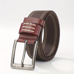 Men's Canvas Belt Pin Buckle Belt Outdoor Casual Jeans
