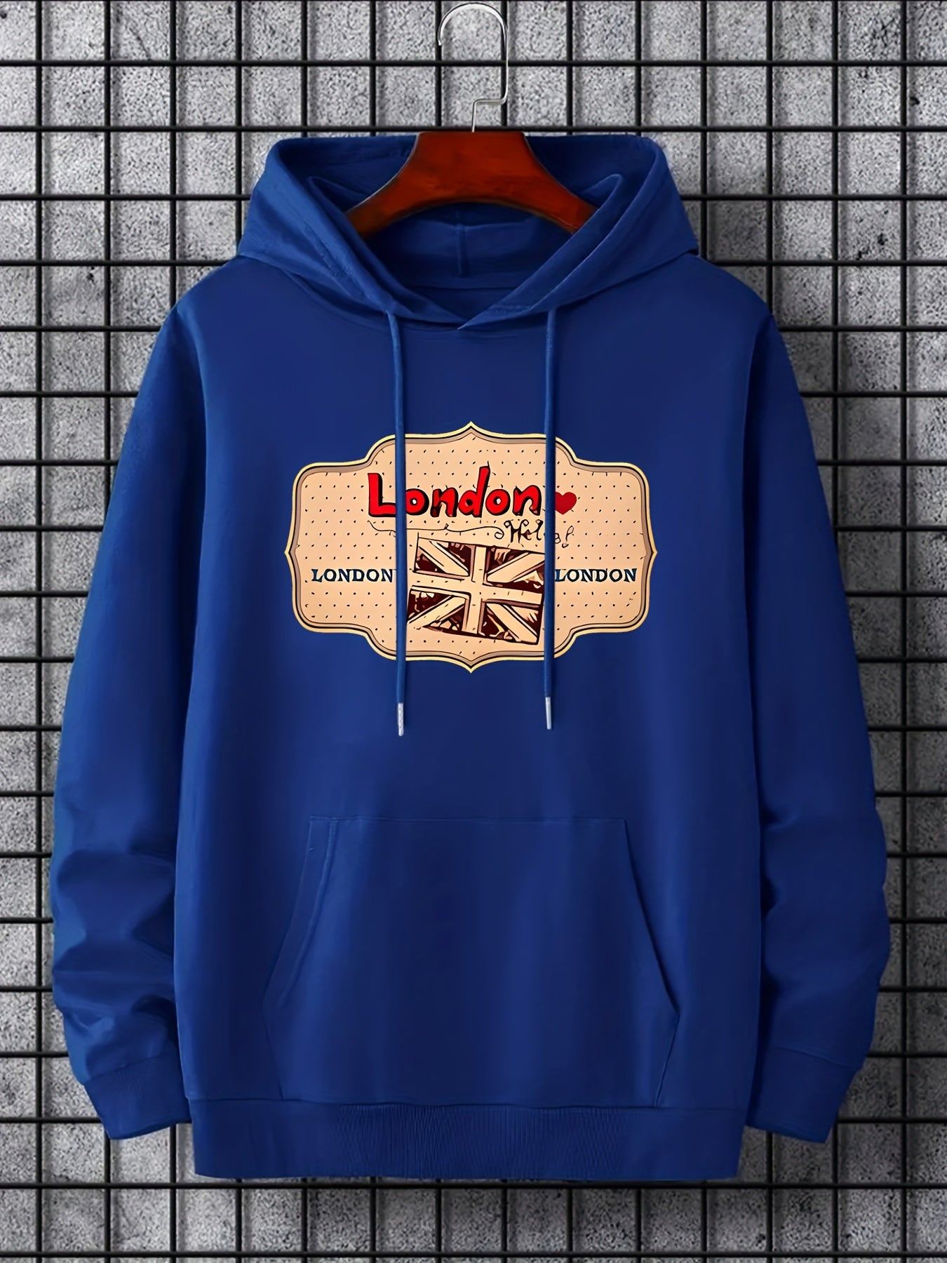 'London' Flag Print Hoodie