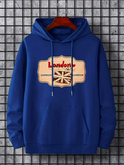 'London' Flag Print Hoodie