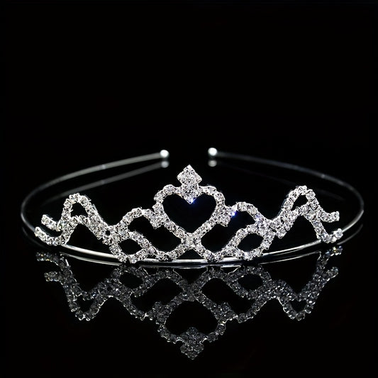 Rhinestone Headband Queen Crown Tiara Wedding Hair Accessory