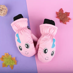 Winter Snow Mittens Waterproof Warm Ski Gloves Unisex Kids Cold Weather