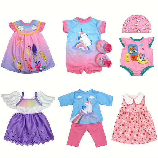 Doll Clothes 16-18in 40 Pcs Multiple Styles Wings Series Holiday and Birthday Ac