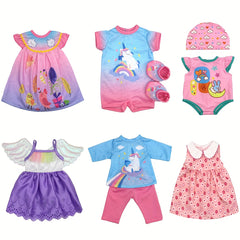 Doll Clothes 16-18in 40 Pcs Multiple Styles Wings Series Holiday and Birthday Ac