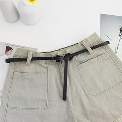 Women's PU Suit Belt Thin Tied Decorative Belt Waistband