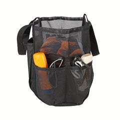 Large Mesh Beach Bag Family Tote & Pool Bag with 9 Pockets