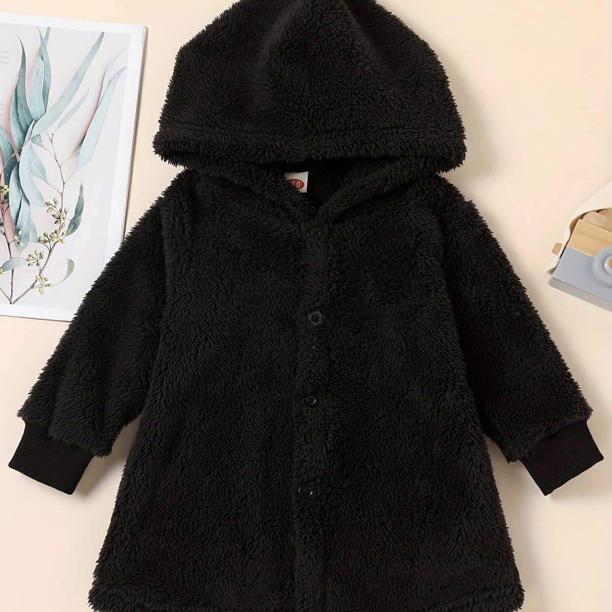 Baby Girls Fleece Hoodie Coat Long Sleeve Warm Jacket