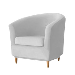 Velvet Tub Chair Slipcover Set with Cushion Cover