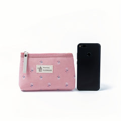 Waterproof Printed Canvas Makeup Bag Small Zipper Wash Bag