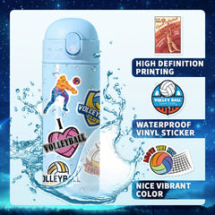 50pcs Volleyball Mixed Stickers for Luggage Skateboard Waterproof Teens Adults