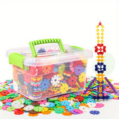 203pcs Building Blocks Set with Digital Letters Snowflakes