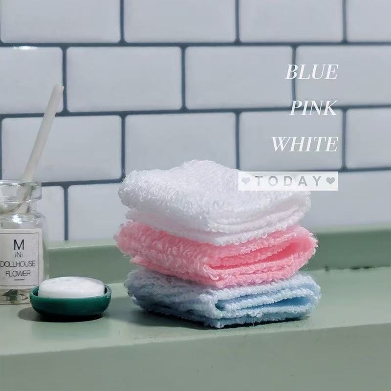 Dollhouse Towel Mini Scene Model 3pcs Set