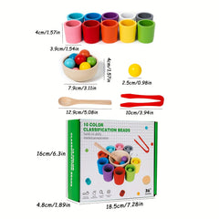 Wooden Classification Toy Set with Cups and Balls
