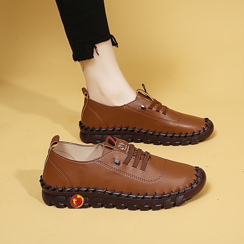 Women's Lace Up Low Round Toe Non slip Soft Sole Outdoor Shoes