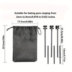 Aluminum Baking Pan Rack Adjustable Barbecue Plate Bracket