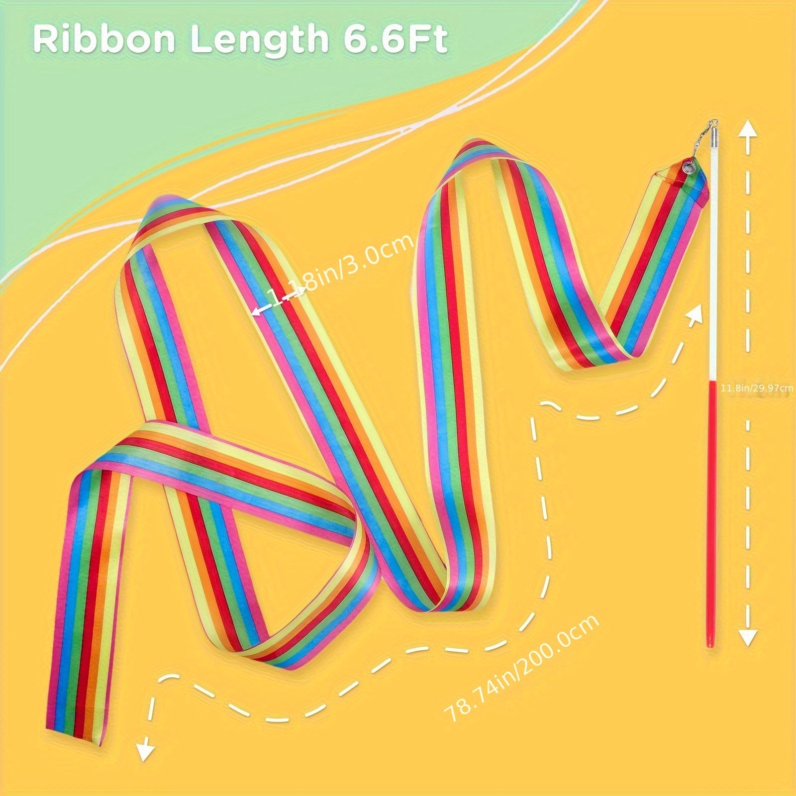 4M Gym Dance Ribbon Rhythmic Art Performance Accessory