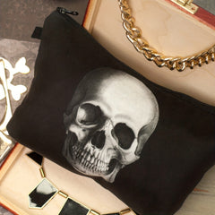Skull Print Storage Bag Zipper Makeup Pouch Cosmetic Organizer