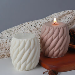 Geometric Wave Twisted Candle Molds Abstract Art Decoration