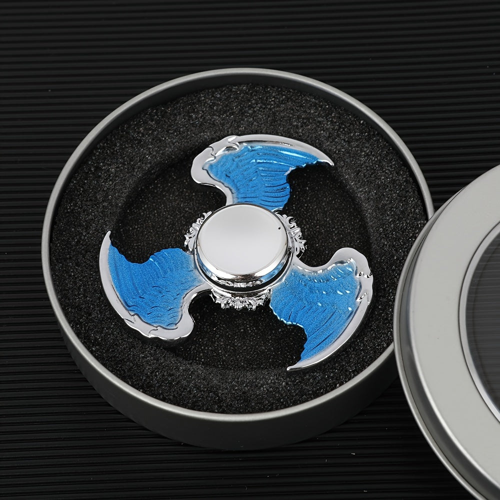 Silvery Zinc Alloy Fidget Spinner Anxiety Relief Focus Enhancer
