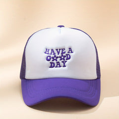 Men's Letter Embroidery Baseball Cap Mesh Breathable