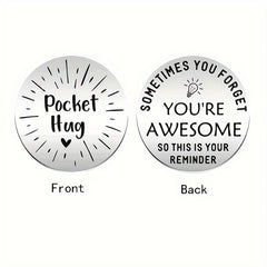 You're Awesome Appreciation Gift - Pocket Hug Token Double Sided Coin