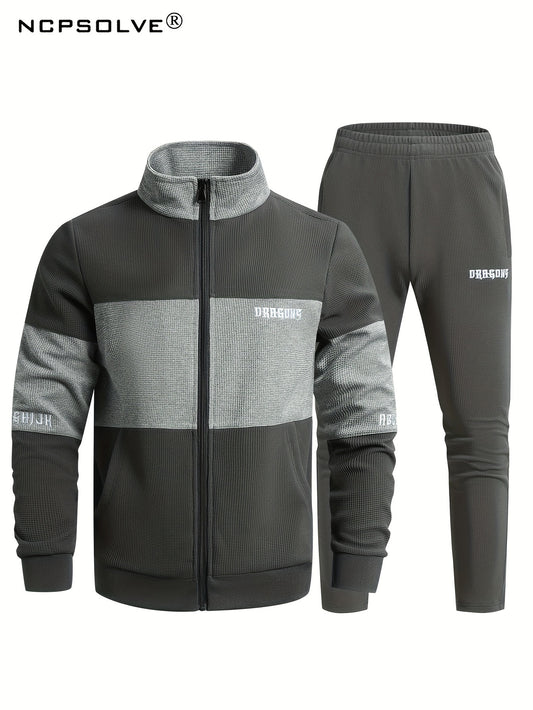 Men's Casual Jacket and Sweatpants Set for Spring Autumn