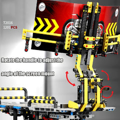 3D Motorcycle Test Stand Building Blocks Set Movie Themed Educational Toy