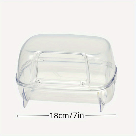 1pc 17 Transparent Hamster Sand Bathroom Small Animal Bath Container