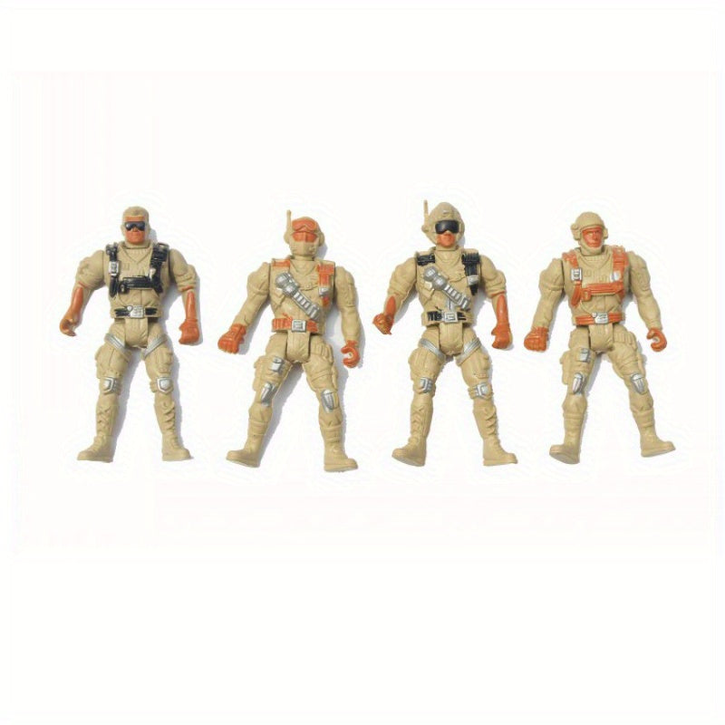 4pcs Tactical Micro Figure Model 5 Joint Tactical Model 8 Micro Landscape