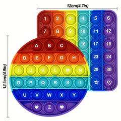Numbers Letters Math Learning Fidget Toys Push Bubbles Phonics Games