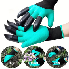 Garden Gloves With Claws Universal Size Green Quick & Easy To Dig