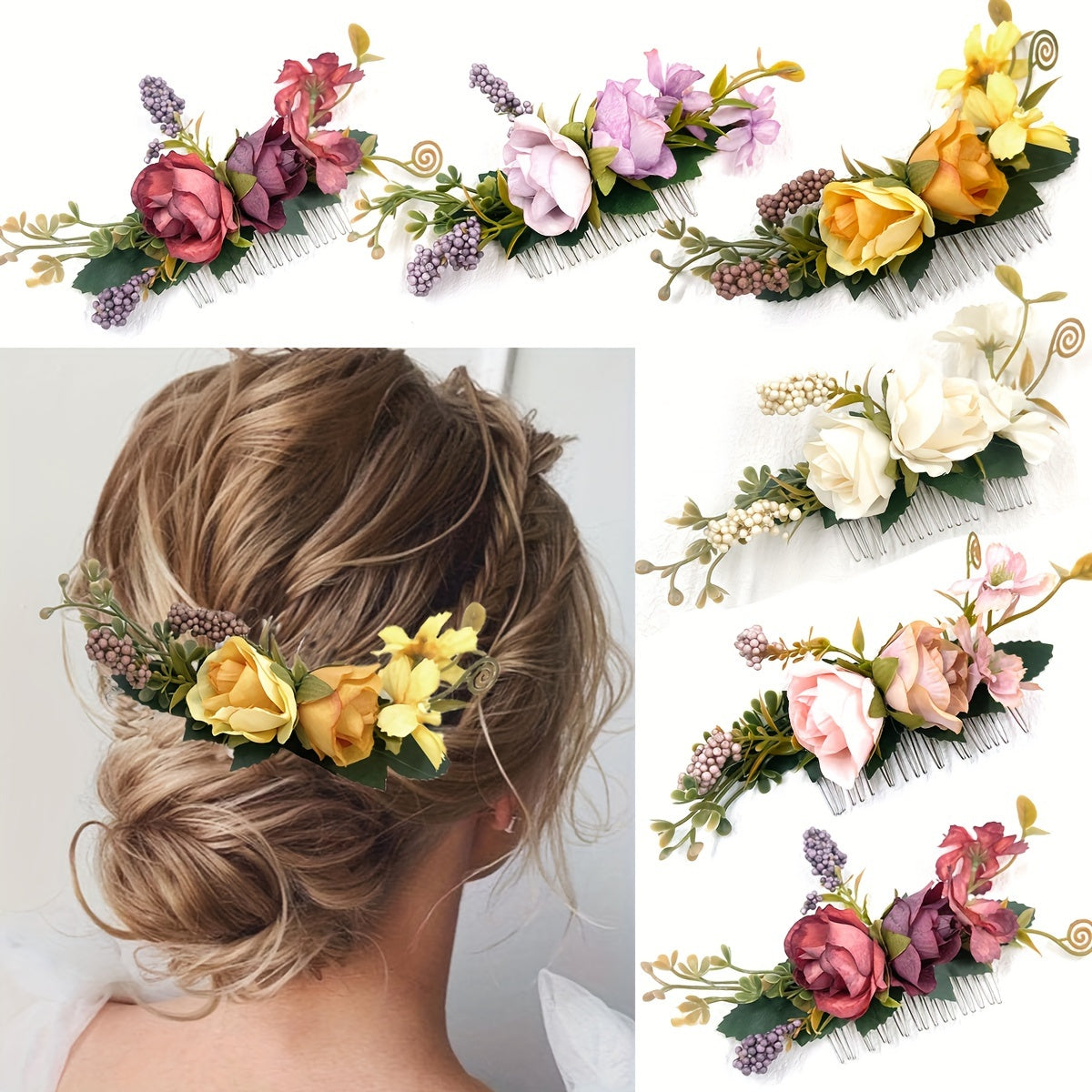 Flower Vine Hair Side Comb Wedding Hair Pin Accessories