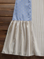  Boho Dress Women's Plus Graphic & Strip Short Sleeve Notched Neck Maxi