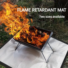 Heat Resistant Fire Pit Mat Waterproof Barbecue Mat Outdoor Camping