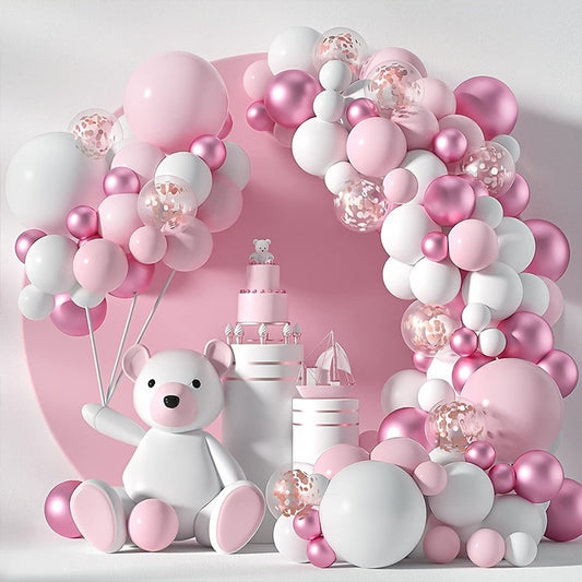147pcs Pink Balloon Chain Set for Girls Party Wedding Decoration