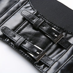 Y2K PU Leather Harness Belt Sexy Tunic Adjustable Body Waistband Women Corset