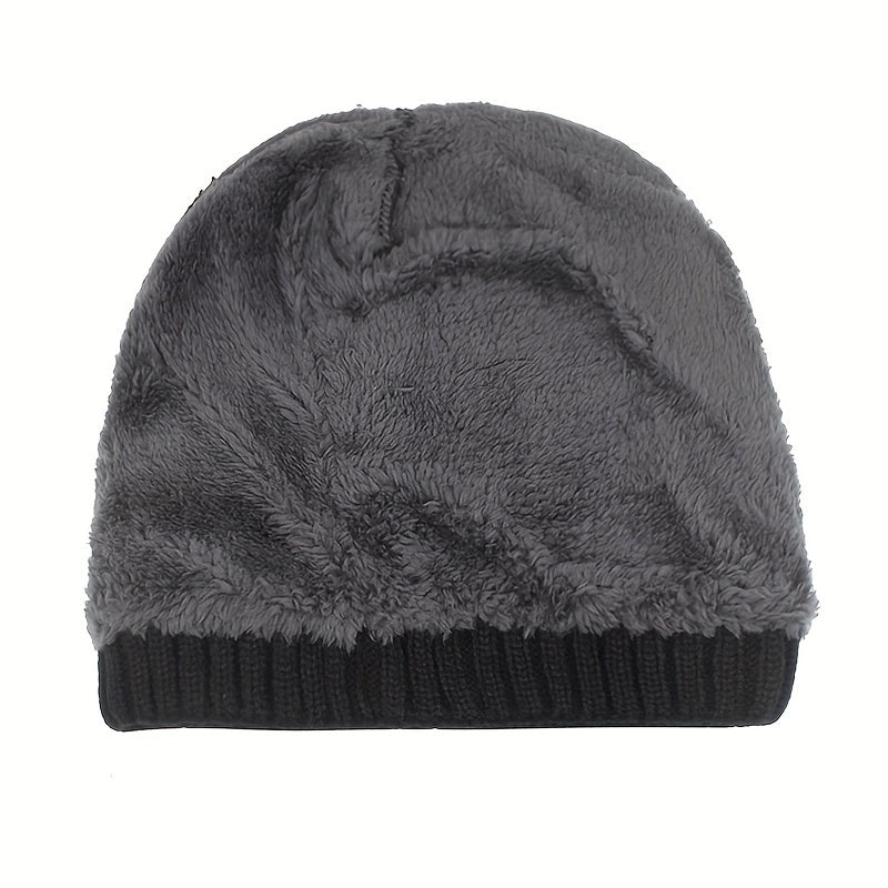 Skullies Beaines Knitted Hat Winter Hats Men Women Bonnet Warm Thick Fur Cap