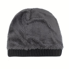 Skullies Beaines Knitted Hat Winter Hats Men Women Bonnet Warm Thick Fur Cap