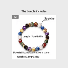 Seven Colors Energy Bracelet Agate Natural Chain