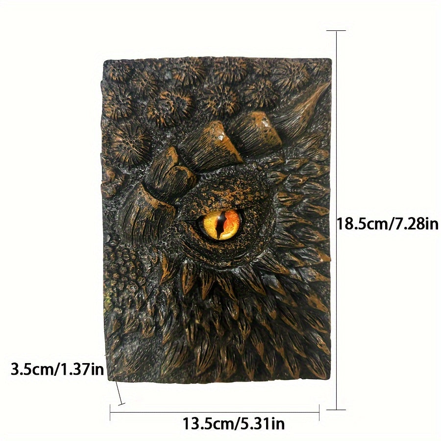 Deluxe Animated Dragon Eye Notebook 3D Embossed Journal Vintage Style