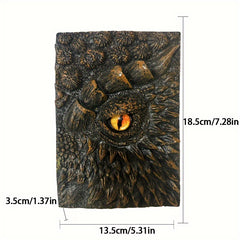 Deluxe Animated Dragon Eye Notebook 3D Embossed Journal Vintage Style