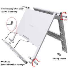 Readaeer Portable Book Stand Angle Adjustable Book Holder For Thick Textbook